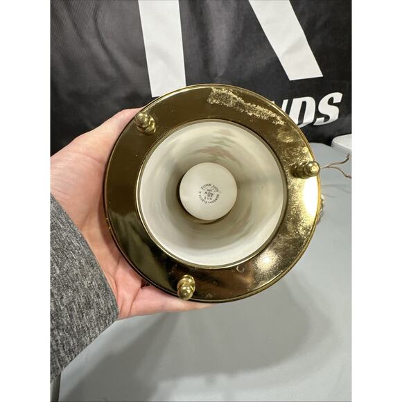 Vintage Hand Painted Glass Hanging Lamp - Picture 8 of 8